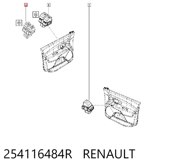 Кнопочный блок управления стеклоподъемником передний левый 254116484R Renault (RVI)