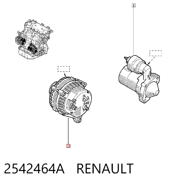 Генератор 2542464A Renault (RVI)
