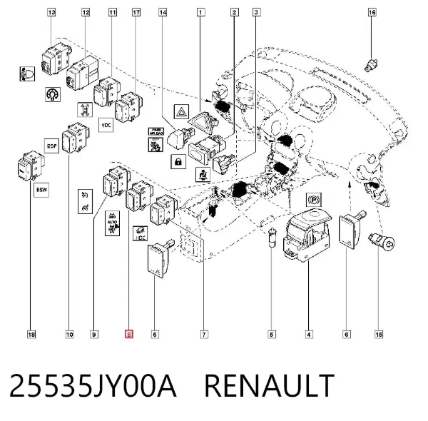  25535JY00A Renault (RVI)