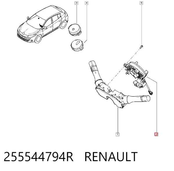 Шлейф руля 255544794R Renault (RVI)