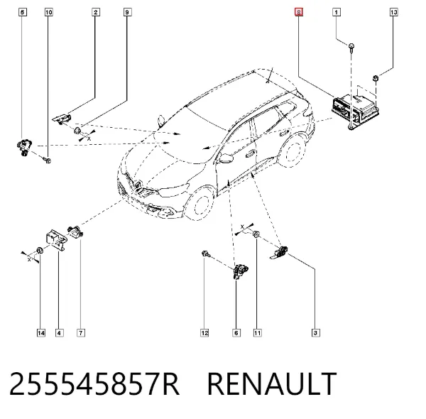 Шлейф руля 255545857R Renault (RVI)