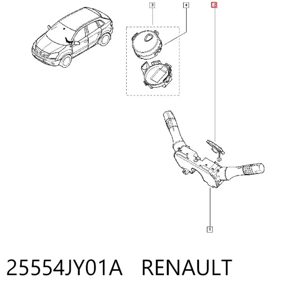 Шлейф руля 25554JY01A Renault (RVI)
