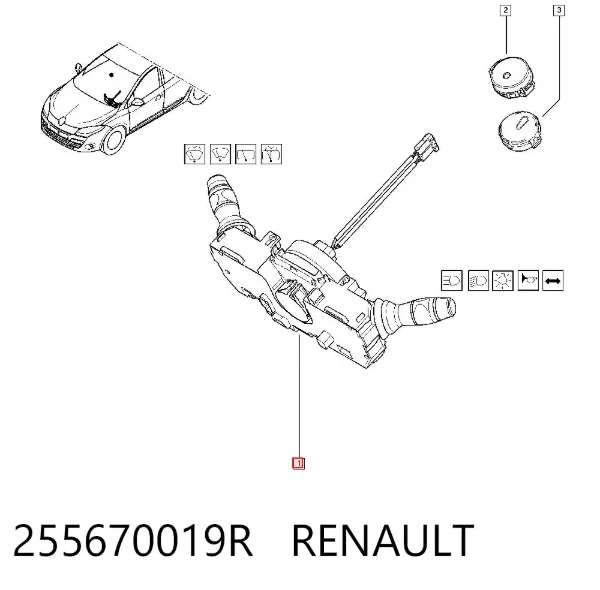 Подрулевой переключатель 255670019R Renault (RVI)