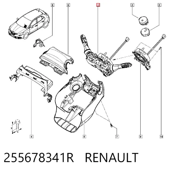 Подрулевой переключатель 255678341R Renault (RVI)