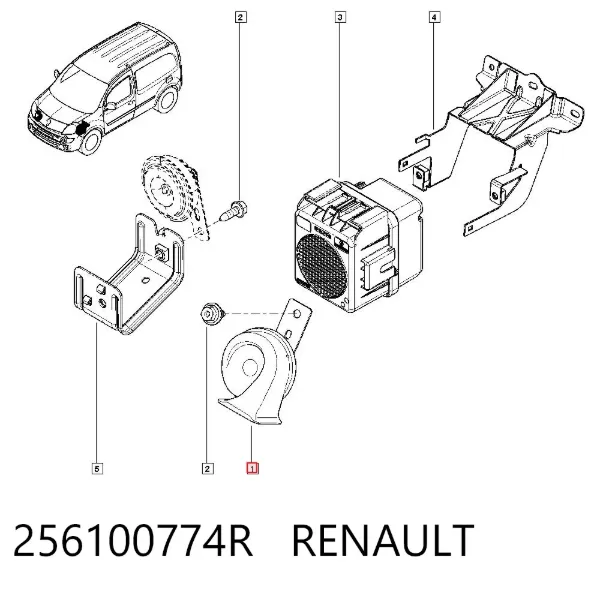 Звуковой сигнал 256100774R Renault (RVI)