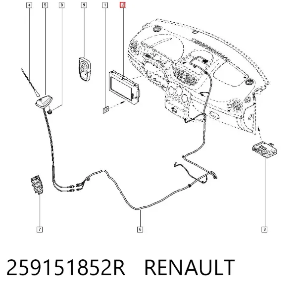 Дисплей многофункциональный 259151852R Renault (RVI)