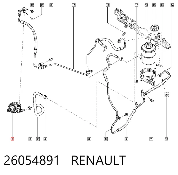 Насос ГУР 26054891 Renault (RVI)