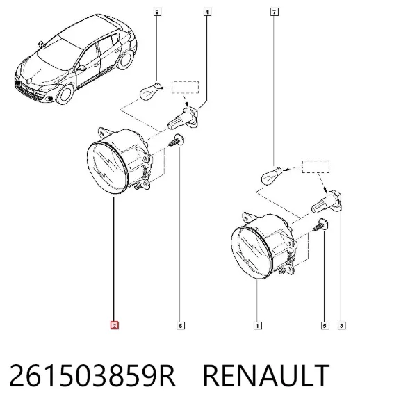 Противотуманки 261503859R Renault (RVI)