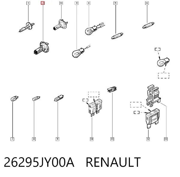 Лампочка галогенная 26295JY00A Renault (RVI)