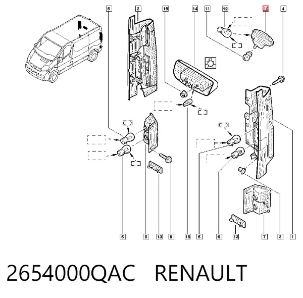 Задний стоп 2654000QAC Renault (RVI)