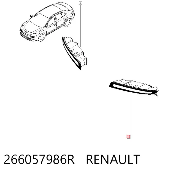 Фара дневного света левая 266057986R Renault (RVI)