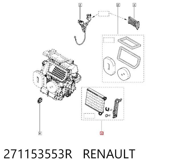 Радиатор печки 271153553R Renault (RVI)