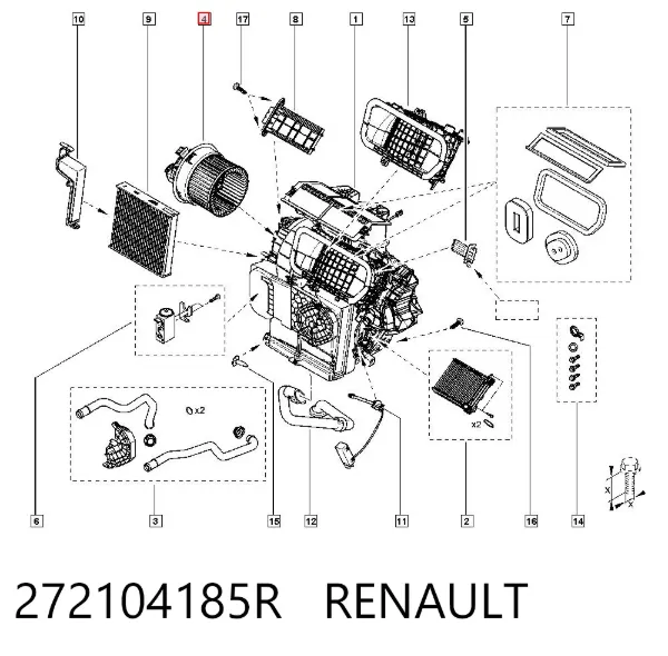 Вентилятор печки 272104185R Renault (RVI)