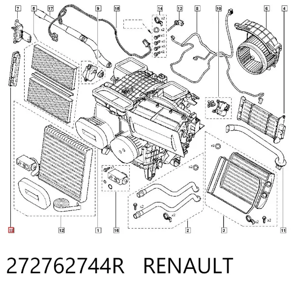 Крышка фильтра салона 272762744R Renault (RVI)