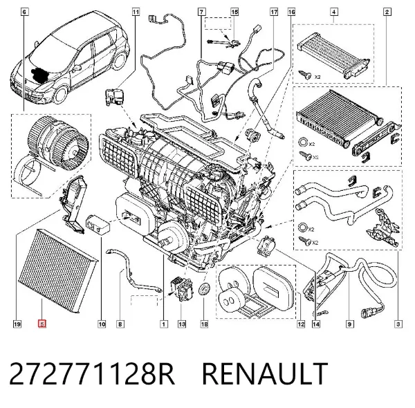 Фильтр салона 272771128R Renault (RVI)