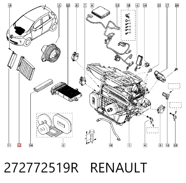 Фильтр салона 272772519R Renault (RVI)