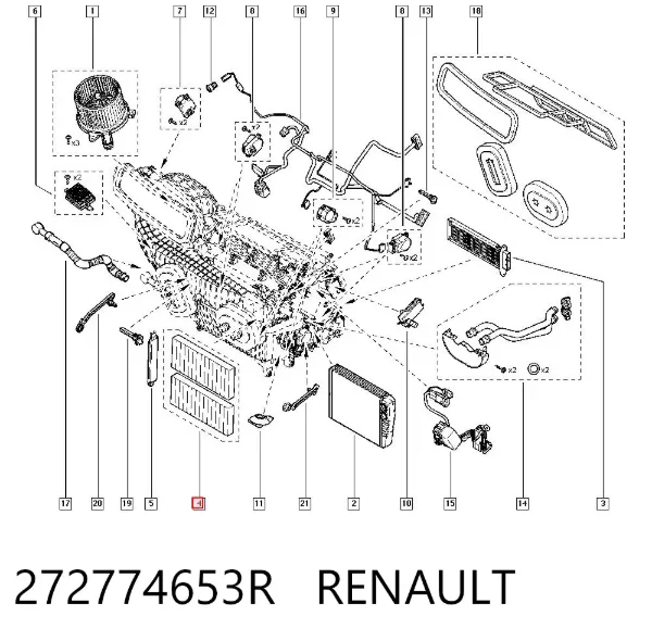 Фильтр салона 272774653R Renault (RVI)
