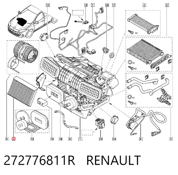 Фильтр салона 272776811R Renault (RVI)