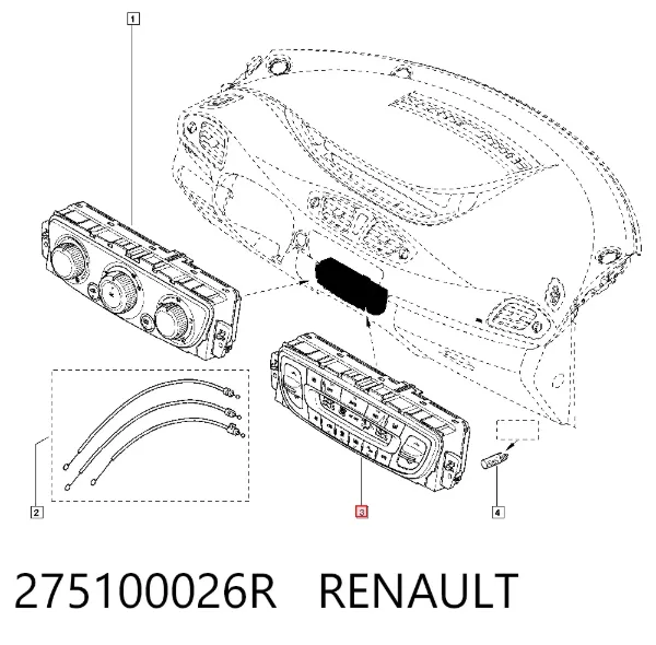 Блок управления кондиционером 275100026R Renault (RVI)