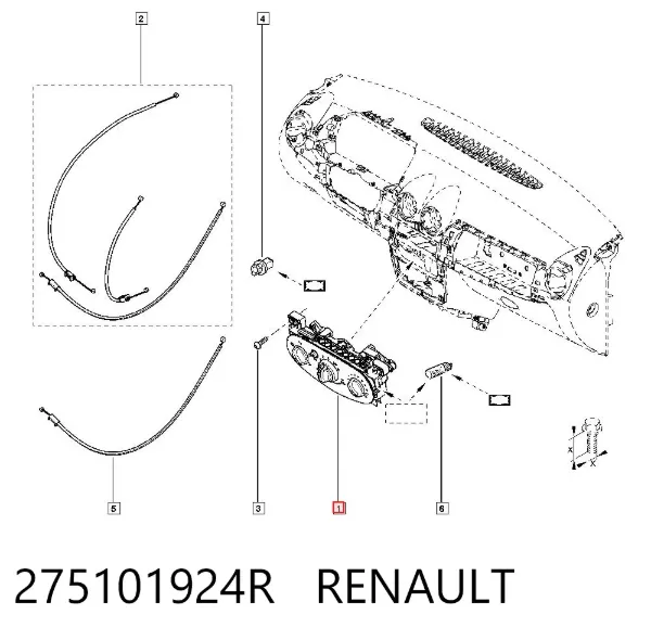 Блок управления кондиционером 275101924R Renault (RVI)
