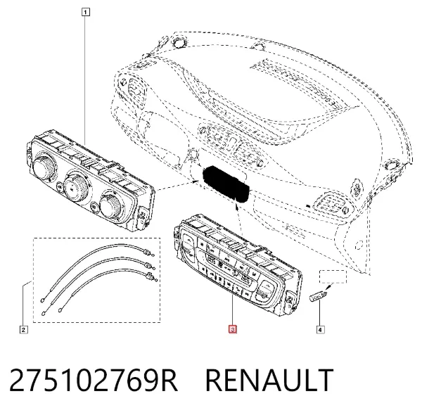 Блок управления кондиционером 275102769R Renault (RVI)