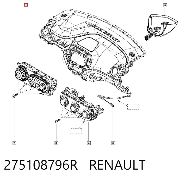 Блок управления кондиционером 275108796R Renault (RVI)