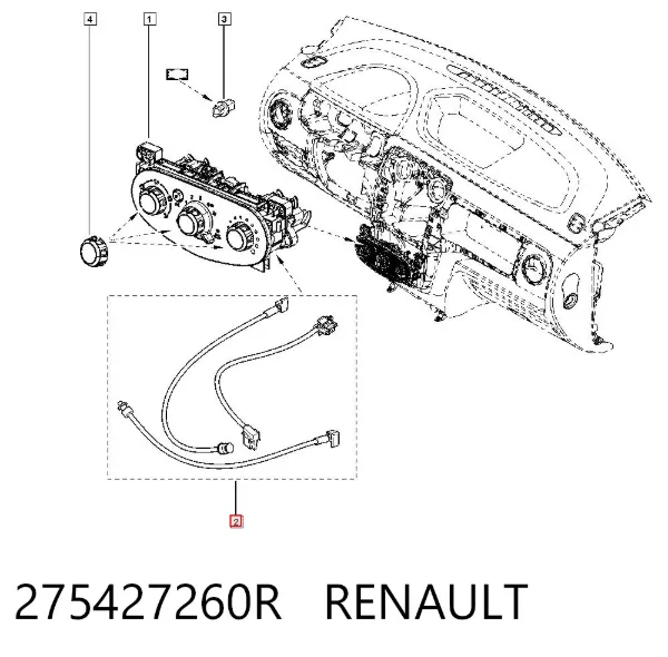 Трос управления отопителем (печкой) 275427260R Renault (RVI)