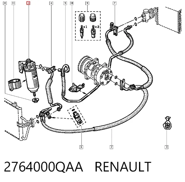 Осушитель кондиционера 2764000QAA Renault (RVI)