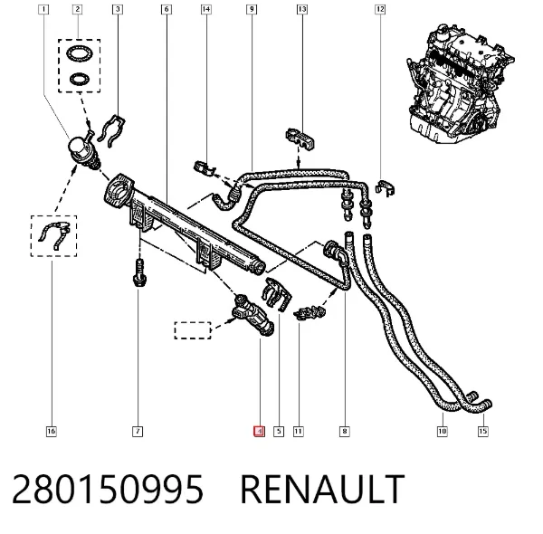 Топливные форсунки 280150995 Renault (RVI)