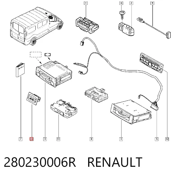 Зарядное устройство USB 280230006R Renault (RVI)