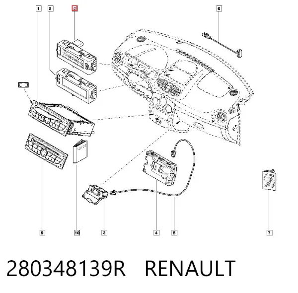 Дисплей многофункциональный 280348139R Renault (RVI)