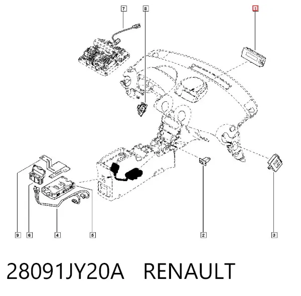 Дисплей многофункциональный 28091JY20A Renault (RVI)