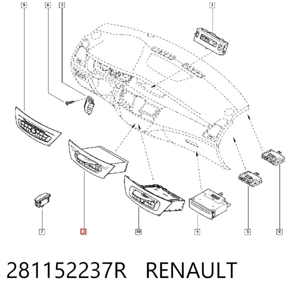 Магнитола 281152237R Renault (RVI)