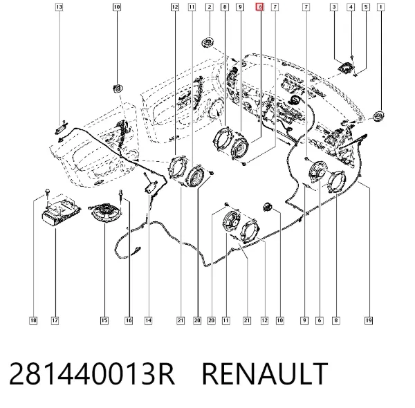 Динамик передней двери 281440013R Renault (RVI)