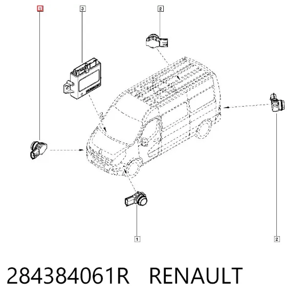 Парктроники задние 284384061R Renault (RVI)