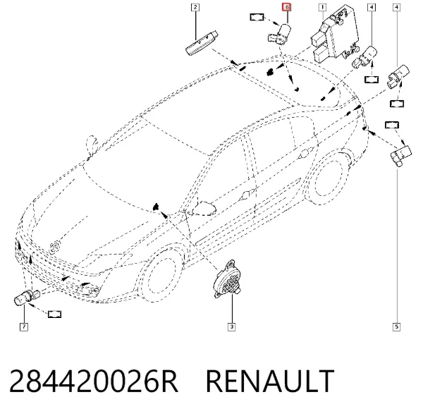 Парктроники задние 284420026R Renault (RVI)