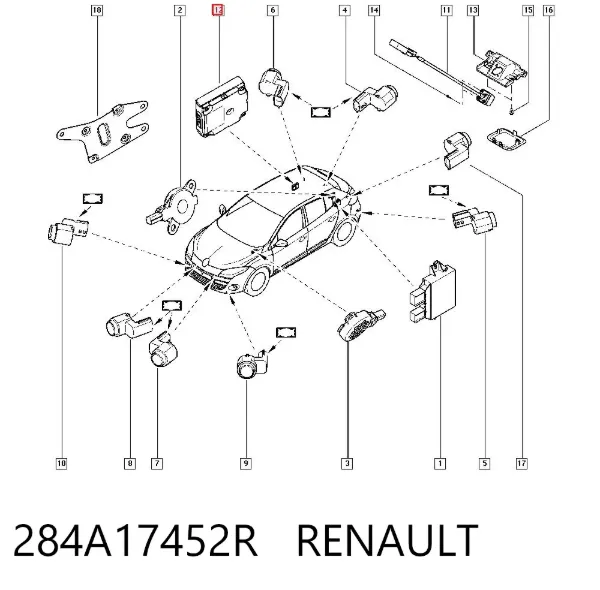 Модуль управления камерой 284A17452R Renault (RVI)