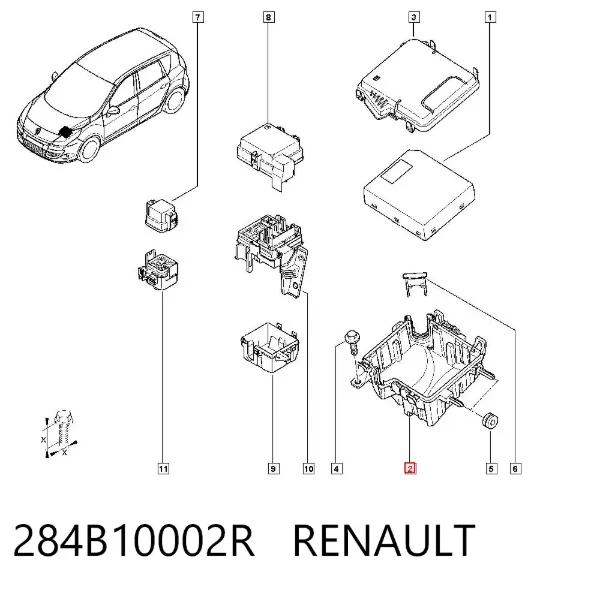 Корпус блока предохранителей 284B10002R Renault (RVI)