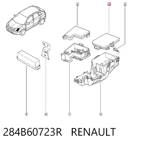 Блок предохранителей 284B60723R Renault (RVI)