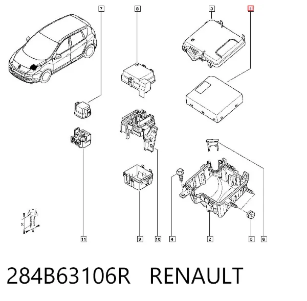 Блок предохранителей 284B63106R Renault (RVI)