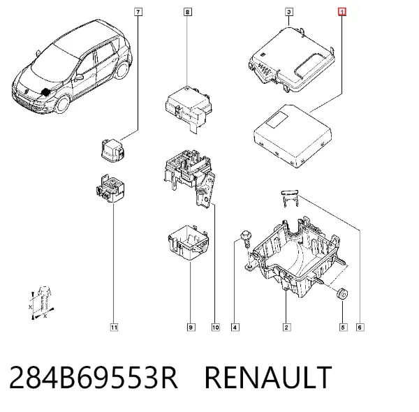 Блок предохранителей 284B69553R Renault (RVI)