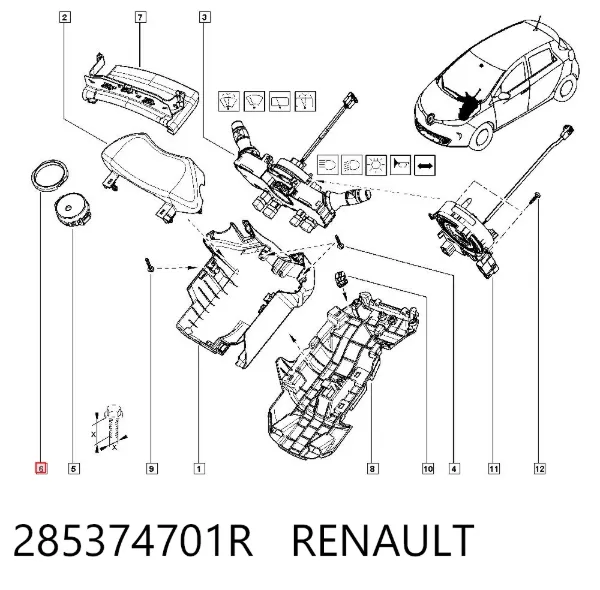 Пластина датчика дождя 285374701R Renault (RVI)