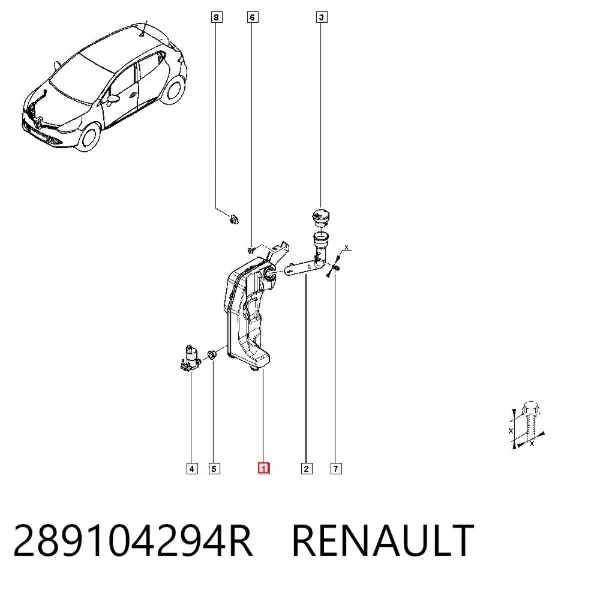Бачок омывателя 289104294R Renault (RVI)