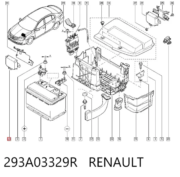 Аккумулятор 293A03329R Renault (RVI)