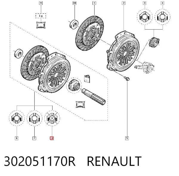 Сцепление 302051170R Renault (RVI)