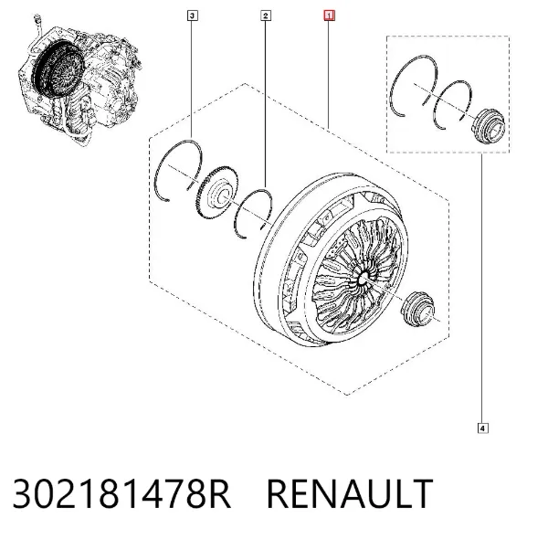 Сцепление 302181478R Renault (RVI)