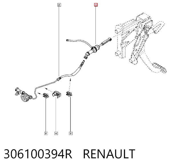 Главный цилиндр сцепления 306100394R Renault (RVI)