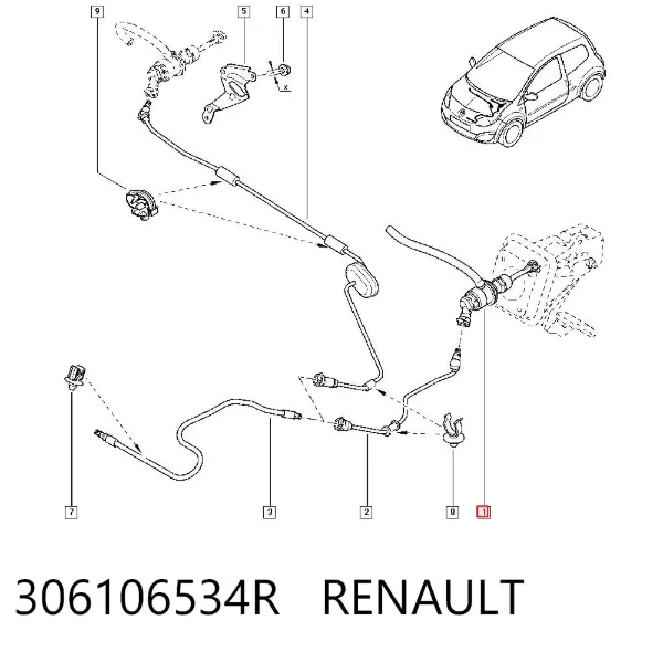Главный цилиндр сцепления 306106534R Renault (RVI)