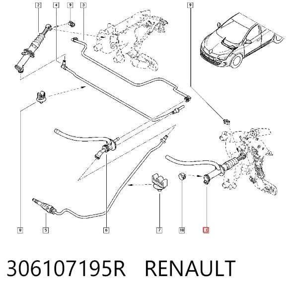 Главный цилиндр сцепления 306107195R Renault (RVI)