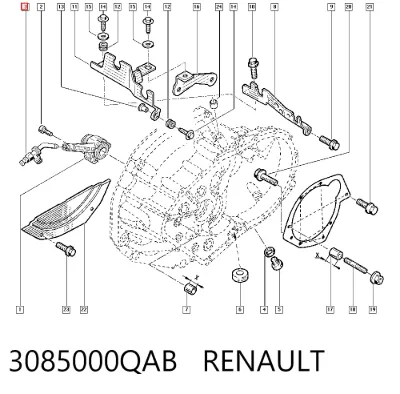 Тройник трубки сцепления RENAULT 3085000QAB